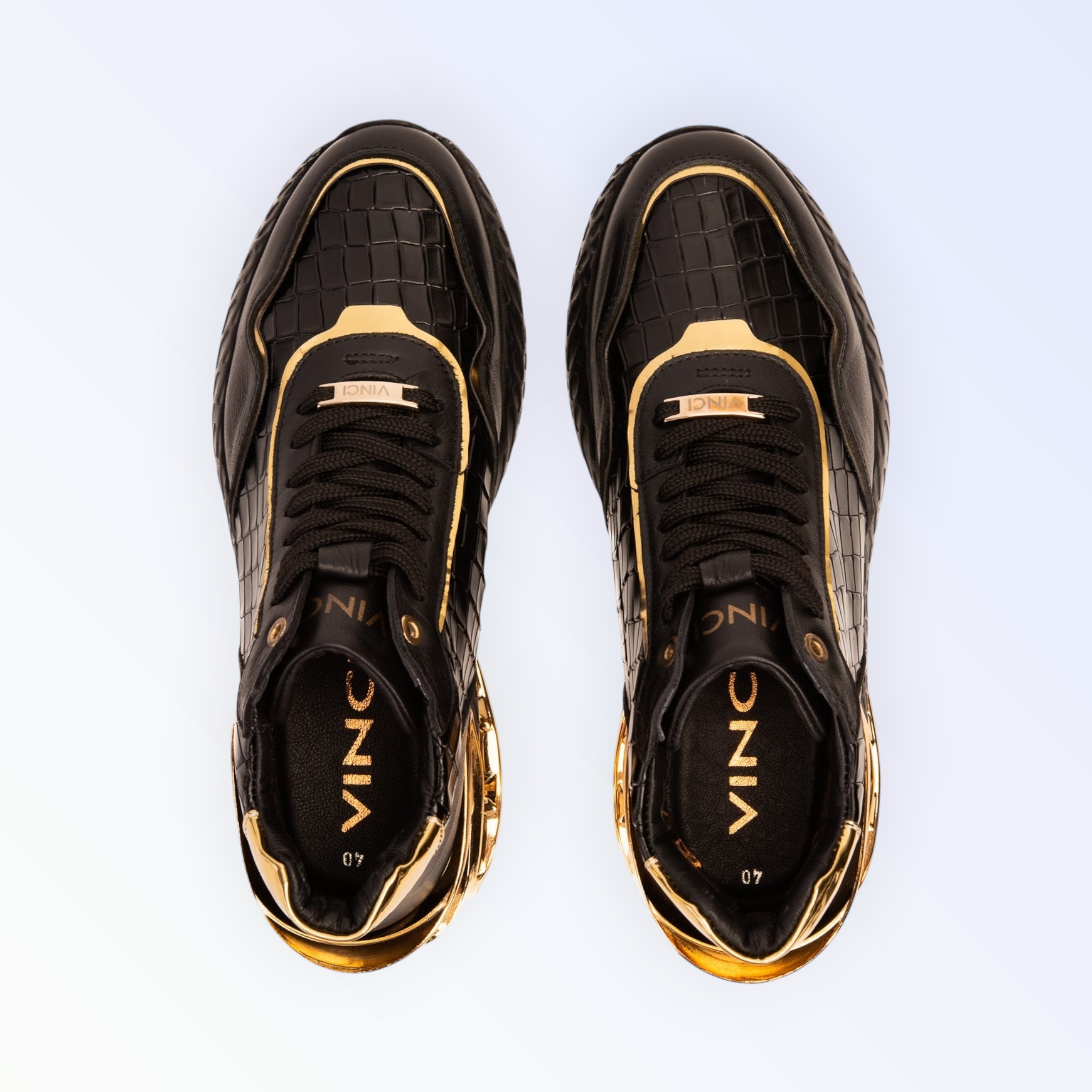 Bellagio Black & Gold High-Top Men Sneaker